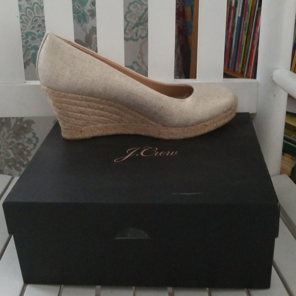 J.Crew Espadrille wedge size 8